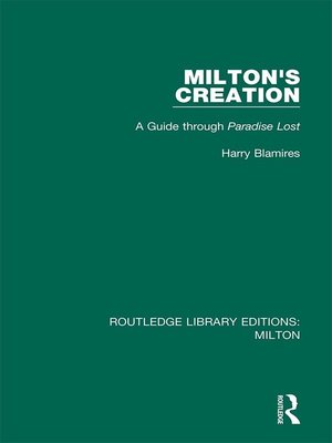 cover image of Milton's Creation